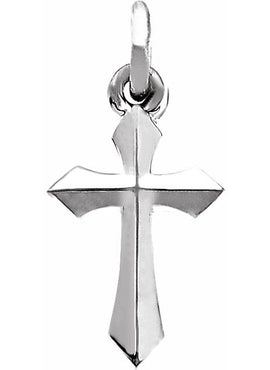 14K White Gold Cross 18