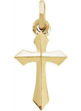 14K White Gold Cross 18