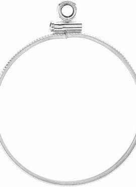 Sterling Silver Coin Frame Bezel Dangle for 27.4 mm Coin