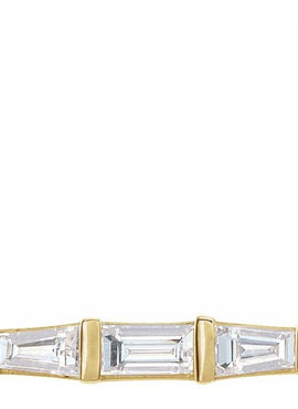 14K White Gold 1/8 CTW Natural Diamond Bar 16