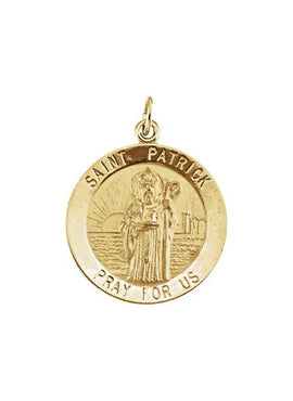Sterling Silver 15 mm St. Patrick Medal