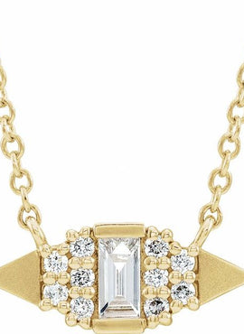 14K White Gold 1/6 CTW Natural Diamond Geometric 16