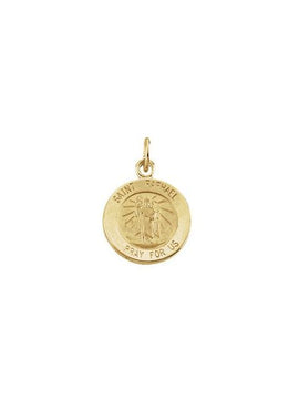 Sterling Silver 18 mm Round St. Raphael 18