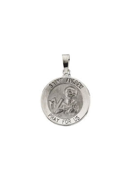 14K Yellow Gold 18 mm Round St. Andrew Medal