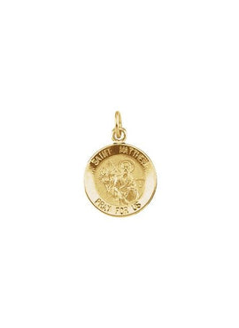 Sterling Silver 22 mm Round St. Matthew Medal 24