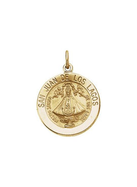 14K Yellow Gold San Juan de Los Lagos Medal