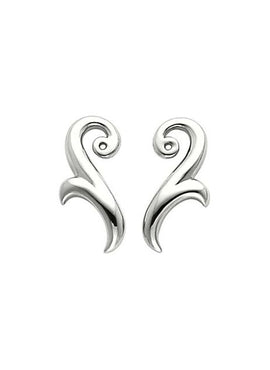 10K Yellow Gold 20x9.5 mm Scroll Earring Jackets