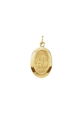 14K Yellow Gold 23.5x16 mm St. Joseph Medal