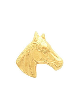 14K Yellow Gold Horse Head Pendant