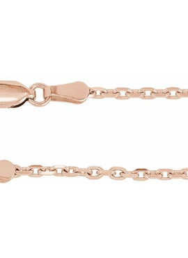 14K Yellow Gold 2 mm Diamond-Cut Cable 18