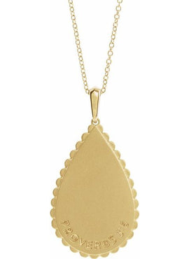 14K White Gold Trust in The Lord Pendant