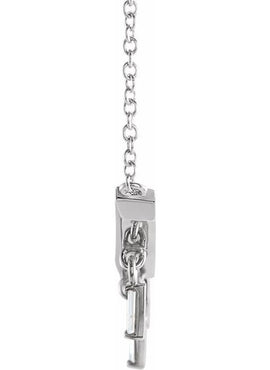 14K White Gold 1/3 CTW Natural Diamond V Bar 16