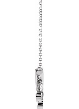 14K White Gold 1/3 CTW Natural Diamond V Bar 16