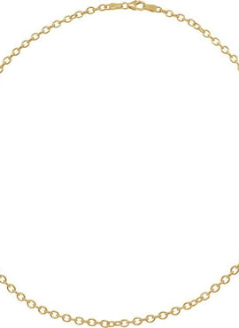 14K Yellow Gold 3.25 mm Oval Cable 7