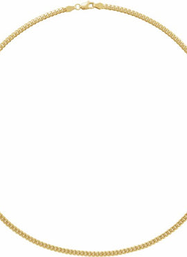 14K Yellow Gold 3.3 mm Cuban Link Curb 18