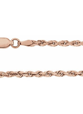 14K Yellow Gold 2.5 mm Diamond-Cut Rope 24