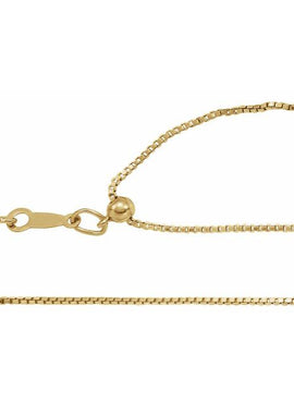14K Yellow Gold-Filled .85 mm Adjustable Box 16-22