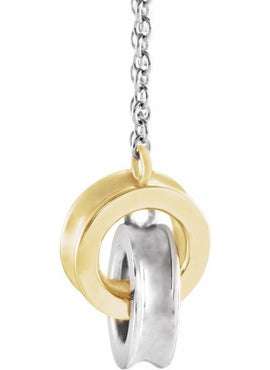 14K White Gold Interlocking Circle 16