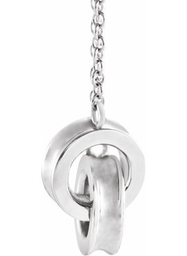 14K White Gold Interlocking Circle 16