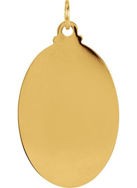 14K Yellow Gold 23.5x16 mm St. Joseph Medal