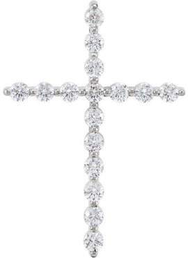 14K Rose Gold 1/5 CTW Natural Diamond Cross Pendant