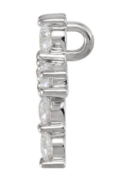 14K Rose Gold 1 3/8 CTW Natural Diamond Cross Pendant