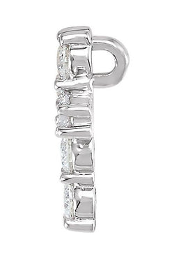 14K Rose Gold 1 3/8 CTW Natural Diamond Cross Pendant