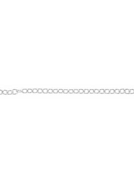 Sterling Silver 5.9 mm Charm Cable  7 1/4