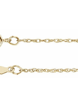 14K Yellow Gold 1 mm Rope 20