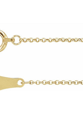 18K Yellow Gold 1 mm Rolo Chain by the Inch