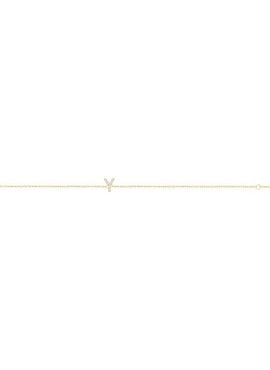 14K White Gold 1/10 CTW Natural Diamond Initial A 6-7