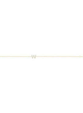 14K White Gold 1/10 CTW Natural Diamond Initial A 6-7