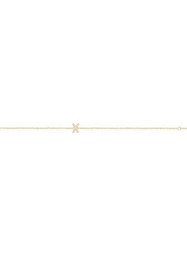 14K White Gold 1/10 CTW Natural Diamond Initial A 6-7