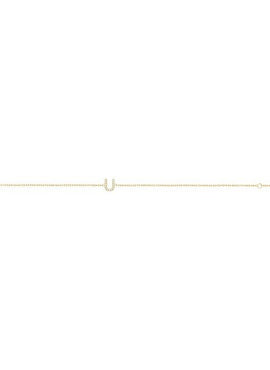 14K White Gold 1/10 CTW Natural Diamond Initial A 6-7