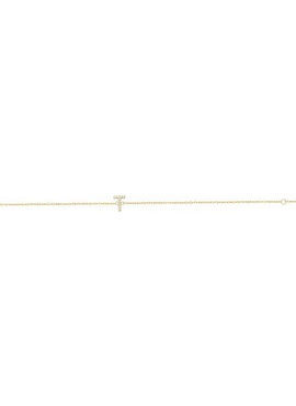 14K White Gold 1/10 CTW Natural Diamond Initial A 6-7
