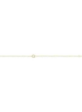 14K White Gold 1/10 CTW Natural Diamond Initial A 6-7