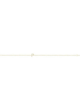14K White Gold 1/10 CTW Natural Diamond Initial A 6-7