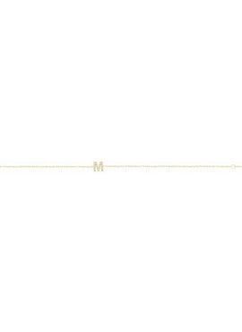 14K White Gold 1/10 CTW Natural Diamond Initial A 6-7