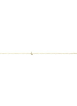14K White Gold 1/10 CTW Natural Diamond Initial A 6-7