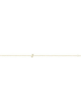 14K White Gold 1/10 CTW Natural Diamond Initial A 6-7