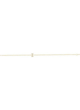 14K White Gold 1/10 CTW Natural Diamond Initial A 6-7