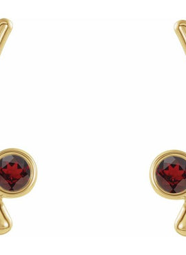 14K Yellow Gold Natural White Sapphire Ear Climbers