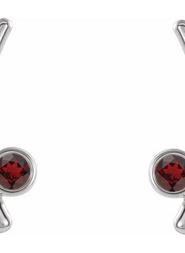 14K Yellow Gold Natural White Sapphire Ear Climbers