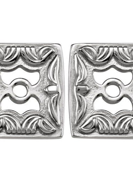 10K White Gold Metal Fashion Earring Jackets