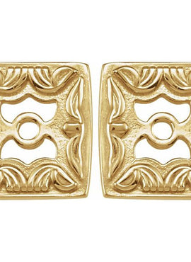 10K White Gold Metal Fashion Earring Jackets