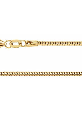 14K Yellow Gold 1.5 mm Round Snake 20