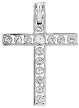 14K Rose Gold 1/3 CTW Natural Diamond Cross Pendant