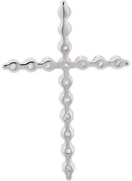 14K Rose Gold 1/5 CTW Natural Diamond Cross Pendant