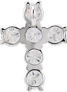 14K Rose Gold 1 3/8 CTW Natural Diamond Cross Pendant
