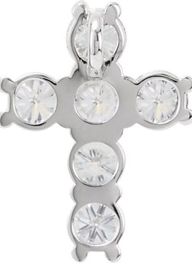 14K Rose Gold 1 3/8 CTW Natural Diamond Cross Pendant